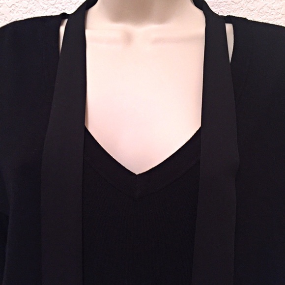 Bobeau V-neck sweater with chiffon tie and back - Picture 5 of 7